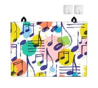Música, Notas Musicales, con Estilo, Protector de encimera de Cocina Antideslizante y Absorbente de Goma TPU de 72 x 52 cm