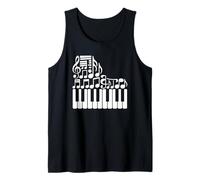 Música Notas Pianista Teclado Piano Pianistas Camiseta sin Mangas