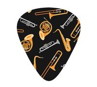 Música para amantes del saxofón y el trombón,12 púas de guitarra, 3 grosores diferentes para guitarra acústica, bajo y ukelele