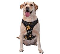 Música para Amantes del saxofón y el trombón,Arnés para Mascotas, arnés Reflectante Ajustable para Perros,XL