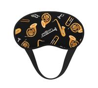 Música para amantes del saxofón y el trombón, Cubiertas oculares completas, antifaces para dormir que bloquean la luz, orejeras opacas para dormir