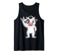 Música Retro Rock de Vaca Linda Camiseta sin Mangas