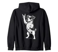 Música Rock Funny Dog Heavy Metal Retro Jack Russell Terrier Sudadera con Capucha
