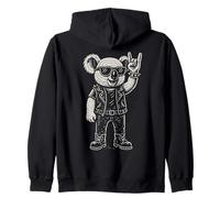 Música Rock Funny Heavy Metal Koala Retro Sudadera con Capucha