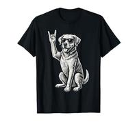 Música Rock Golden Retriever Funny Heavy Metal Dog Camiseta