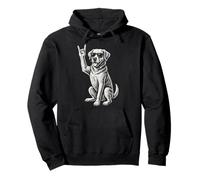 Música Rock Golden Retriever Funny Heavy Metal Dog Sudadera con Capucha