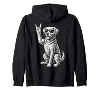 Música Rock Golden Retriever Funny Heavy Metal Dog Sudadera con Capucha