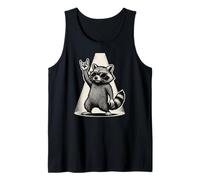 Música Rock Mapache Retro Camiseta sin Mangas