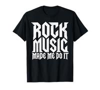 Música Rock Me Hizo Hacerlo Rock N Roll Heavy Metal Música Punk Camiseta