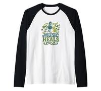 Música Sana Músico Músico Profesores Ilustr Camiseta Manga Raglan