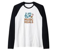 Música Sana Músico Músico Profesores Ilustr Camiseta Manga Raglan