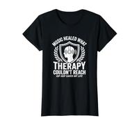 Música Sanó Lo Que Terapia No Pudo Alcanzar Hip Hop Camiseta gráfica económica, Mujer, Negro, M