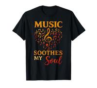Música Soul Clave Agudo Notas Retro Sonido Emocional Camiseta