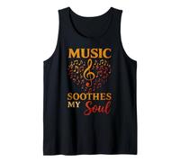 Música Soul Clave Agudo Notas Retro Sonido Emocional Camiseta sin Mangas