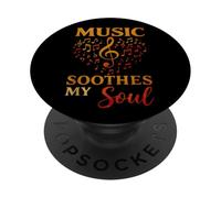 Música Soul Clave Agudo Notas Retro Sonido Emocional PopSockets PopGrip Adhesivo