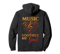 Música Soul Clave Agudo Notas Retro Sonido Emocional Sudadera con Capucha