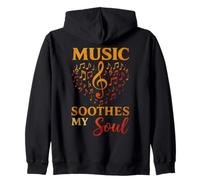 Música Soul Clave Agudo Notas Retro Sonido Emocional Sudadera con Capucha
