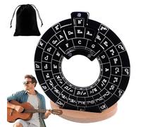 Música Teoría De La Rueda De Acordes: Disco De Guitarra Giratoria, Gráfico De Círculo De Aprendizaje, Herramienta De Ayuda De Práctica | Guía De Referencia De Círculos De Fifths, Compañero De Fridel E