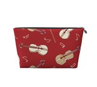 Música Violín Nota Roja, Bolsa de artículos de tocador Bolsa de Maquillaje Bolsa de cosméticos Bolsa de artículos de tocador de Viaje portátil