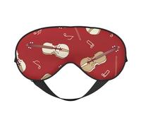 Música Violín Nota Roja, Cubreojos completos Antifaz bloqueador de luz Antifaz para dormir Antifaz suave con los ojos vendados Noche