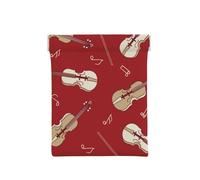 Música Violín Nota Roja, Squeeze Top Wallet Bolsa de Almacenamiento para Mujer Monedero pequeño Bolsa de Cambio
