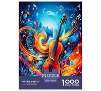 Música Violín Rompecabezas Imposible,desafío para Adultos Juego EduGatoivo 1000 Piezas Obra De Arte De Juego De para Adultos Y Niños Mayores De 12 Años 70x50cm/1000pcs