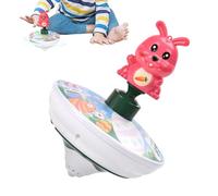 Musical-aprendizaje eléctrico lindo conejo de 12 Cm, figura musical interactiva, luz de sonido educativa divertida | Conejo de Pascua Spin interactivo para niños niñas viaje escolar