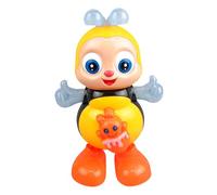 Musical Bee Toy, Dancing Cartoon Light-Up Toy, Sensory Motion Plaything 13.5x11x20cm, Battery Operated Entertainment Present for Kids Christmas Easter Travel Fun