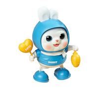 Musical Bunny Toys - Electric Dancing Animal, Singing Bunny Toy with Dynamic Music and Cool Lights | Crawling Training Toy for Head Lift Practice, Gift for Boys Girls Nursery Playroom