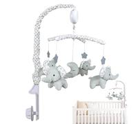 Musical Crib Mobile, Rotating Plush Toy Wind Up Mechanism, 28.74x12.99 Inches, High Contrast Animal Design, Soothing Nursery for Boys and Girls, Cribs Car Seats (Multicolor)