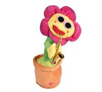 musical de girasol - Flor de peluche bailando flor de luz LED, 80 canciones de melodía, interactivo de regalo de cumpleaños, flor de saxofón musical, diversión de aprendizaje suave