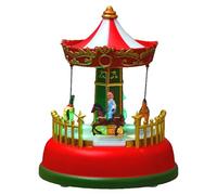 Musical Ferris Wheel Figurine - Christmas Statues For Holiday Decoration | ABS Construction With Battery Operated Rotation And Music Function, Luminous Cute Figurines For Kids Adults Living Room