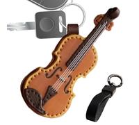 Musical Instrument Keychain | Tiny Violin and Cello Keychain | Leather Musical Instrument Bag Charm | Elegant Purse Pendant for Music Lovers | Great Idea for Musicians and Music Fans