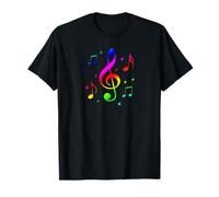 Musical Instrument Song Key Treble Clef Pentagram Notes Camiseta