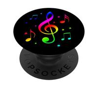 Musical Instrument Song Key Treble Clef Pentagram Notes PopSockets PopGrip Adhesivo