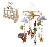 Musical Mobile Toy With Bell, Crib Mobile - Felt Animal Interactive Sensory Decor For Calming Development Play Entertainment Boys Girls Room Daycare Bedroom