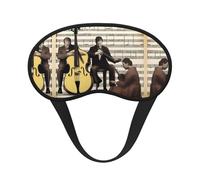 Musical Moments - Máscara de dormir cómoda de satén con borde negro para bloquear la luz y dormir reparador