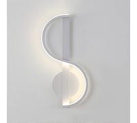 Musical Note LED Wall Sconce Lights White Wall Mount Lamps with Acrylic Cover, 8W Minimalist Wall Lighting Fixtures For Bedroom Living Room Corridor Hallway