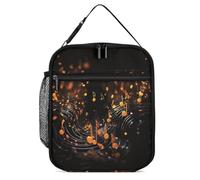 Musical Notes on Dark Background Lunch Bag for Adults - Reusable Insulated Lunchbox, Leakproof Small Lunch Box Tote for Men & Women, Portable Food Cooler Bag for Work, Office, Picnics