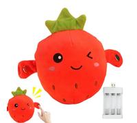 Musical Strawberry Plush - Interactive Singing Toy for Kids, 21cm Beat Sensing Strawberry Plush Toy with Sound & Music Functions, Interactive Educational, Gift, for Kids, Play, Birthday Christmas