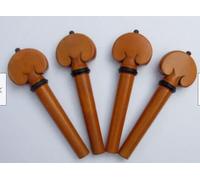 MUSICAL STRING Juego de 4 clavijas para violín con forma de corazón de boj con bola de ébano, 4/4