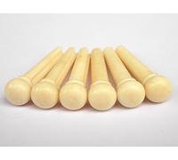 MUSICAL STRING Pin de puente de guitarra de hueso real para acústica clásica, 1 juego de 6 piezas, color blanco