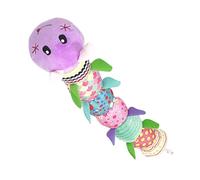 Musical Stuffed Animals, Cartoon Caterpillar Plush Toy, Baby Rattle Caterpillar Pillow, Decorative Sensory Toys 25x18x5cm for Boys and Girls, Present, Bed Room, Pink, Purple Color