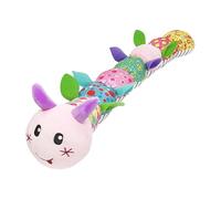 Musical Stuffed Animals, Cartoon Caterpillar Plush Toy, Baby Rattle Caterpillar Pillow, Decorative Sensory Toys 25x18x5cm for Boys and Girls, Present, Bed Room, Pink, Purple Color
