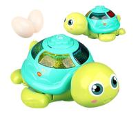 Musical Turtle Toy, Light-Up Cartoon Egg-Laying Moving Toy, Lindo Crawling Tortoise Cognitive, Perfect for Interactive, Classroom, Home, and School Learning, ABS