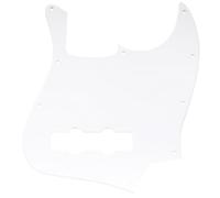 Musiclily 10 Agujeros Jazz Bass Pickguard Golpeador para Fender American/México Standard Bajo Estilo J, 1 capa Blanco