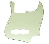 Musiclily 10 Agujeros Jazz Bass Pickguard Golpeador para Fender American/México Standard Bajo Estilo J, 3 capas Mint Green
