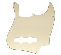 Musiclily 10 Agujeros Jazz Bass Pickguard Golpeador para Fender American/México Standard Bajo Estilo J, 3 capas Crema