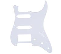 Musiclily 11 Agujeros HSS Strat Pickguard Golpeador para Fender American/México Standard Stratocaster Estilo Moderno, 1 capa Negro