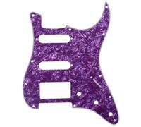 Musiclily 11 Agujeros HSS Strat Pickguard Golpeador para Fender American/México Standard Stratocaster Estilo Moderno, 4 capas Purple Pearl